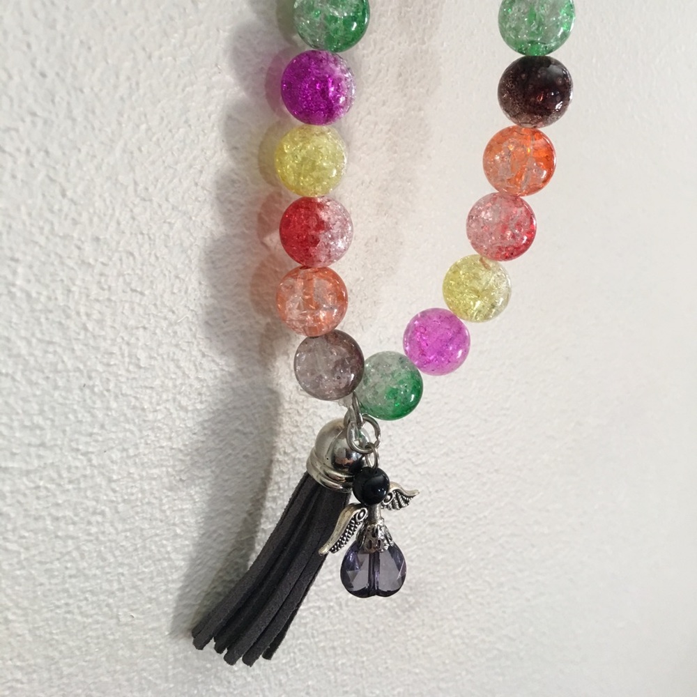Shamballa Glass Beaded Bracelet - Picture 2 of 2